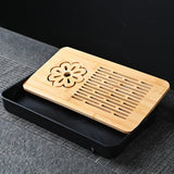 Maxbell Portable Travel Tea Set with Tray Clip Teapot Set for Household Office Party