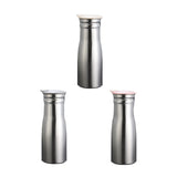 Maxbell Stainless Steel Water Pitcher Wide Mount Water Bottle for Home White Lid