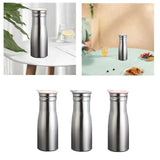 Maxbell Stainless Steel Water Pitcher Wide Mount Water Bottle for Home White Lid