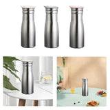 Maxbell Stainless Steel Water Pitcher Wide Mount Water Bottle for Home White Lid