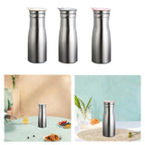 Maxbell Stainless Steel Water Pitcher Wide Mount Water Bottle for Home White Lid