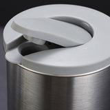 Maxbell Stainless Steel Water Pitcher Wide Mount Water Bottle for Home White Lid