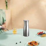 Maxbell Stainless Steel Water Pitcher Wide Mount Water Bottle for Home Gray Lid