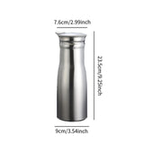 Maxbell Stainless Steel Water Pitcher Wide Mount Water Bottle for Home Gray Lid