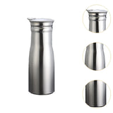 Maxbell Stainless Steel Water Pitcher Wide Mount Water Bottle for Home Gray Lid