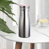 Maxbell Stainless Steel Water Pitcher Wide Mount Water Bottle for Home Pink Lid