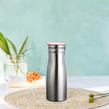 Maxbell Stainless Steel Water Pitcher Wide Mount Water Bottle for Home Pink Lid