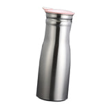 Maxbell Stainless Steel Water Pitcher Wide Mount Water Bottle for Home Pink Lid