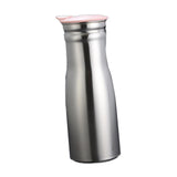 Maxbell Stainless Steel Water Pitcher Wide Mount Water Bottle for Home Pink Lid