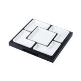Maxbell Divided Serving Platter Condiment Appetizer Plate for Home Party Living Room C