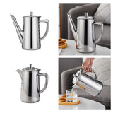 Maxbell Stainless Steel Water Pitcher Pitcher with Lid for Picnic Restaurant Camping Long Spout