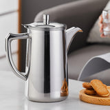 Maxbell Stainless Steel Water Pitcher Pitcher with Lid for Picnic Restaurant Camping Short Spout