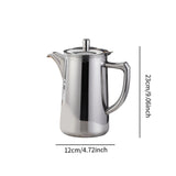 Maxbell Stainless Steel Water Pitcher Pitcher with Lid for Picnic Restaurant Camping Short Spout