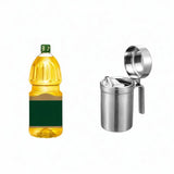 Maxbell Stainless Steel Oil Pot Portable Oil Dispenser for Household Camping Kitchen