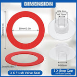 Maxbell Flush Valve Seal Easy to Install Silicone Efficient Toilet Water Tank Gasket