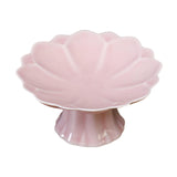 Maxbell Ceramic Footed Plate Countertop Pedestal Bowl for Events Family Coffee Table pink