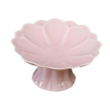 Maxbell Ceramic Footed Plate Countertop Pedestal Bowl for Events Family Coffee Table pink