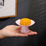 Maxbell Ceramic Footed Plate Countertop Pedestal Bowl for Events Family Coffee Table pink
