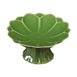 Maxbell Ceramic Footed Plate Countertop Pedestal Bowl for Events Family Coffee Table green