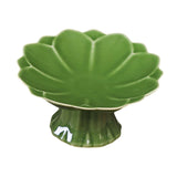 Maxbell Ceramic Footed Plate Countertop Pedestal Bowl for Events Family Coffee Table green