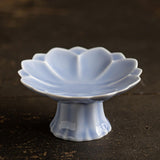 Maxbell Ceramic Footed Plate Countertop Pedestal Bowl for Events Family Coffee Table violet