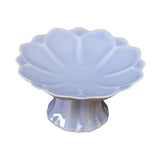 Maxbell Ceramic Footed Plate Countertop Pedestal Bowl for Events Family Coffee Table violet