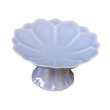 Maxbell Ceramic Footed Plate Countertop Pedestal Bowl for Events Family Coffee Table violet