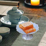 Maxbell Ceramic Footed Plate Countertop Pedestal Bowl for Events Family Coffee Table violet