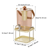 Maxbell Beverage Dispenser Household Cold Brew Pot for Fruit Tea Iced Juice Lemonade Rose Gold