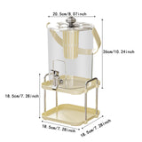 Maxbell Beverage Dispenser Household Cold Brew Pot for Fruit Tea Iced Juice Lemonade White