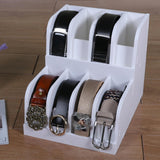 Maxbell Belt Organizer 2 Tiered Sleek Multi Compartments for Shop Dressing Room Dorm 8 Grids