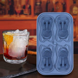 Maxbell Silicone Chilled Cube Tray DIY Funny 3D Pet Shaped for Lemonade Coffee Drink Blue