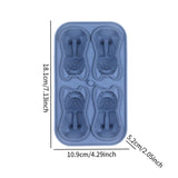 Maxbell Silicone Chilled Cube Tray DIY Funny 3D Pet Shaped for Lemonade Coffee Drink Blue