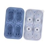 Maxbell Silicone Chilled Cube Tray DIY Funny 3D Pet Shaped for Lemonade Coffee Drink Blue