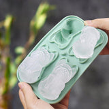 Maxbell Silicone Chilled Cube Tray DIY Funny 3D Pet Shaped for Lemonade Coffee Drink Blue