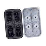 Maxbell Silicone Chilled Cube Tray DIY Funny 3D Pet Shaped for Lemonade Coffee Drink Black