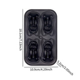 Maxbell Silicone Chilled Cube Tray DIY Funny 3D Pet Shaped for Lemonade Coffee Drink Black