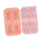 Maxbell Silicone Chilled Cube Tray DIY Funny 3D Pet Shaped for Lemonade Coffee Drink Pink