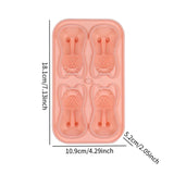 Maxbell Silicone Chilled Cube Tray DIY Funny 3D Pet Shaped for Lemonade Coffee Drink Pink