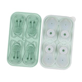 Maxbell Silicone Chilled Cube Tray DIY Funny 3D Pet Shaped for Lemonade Coffee Drink Green