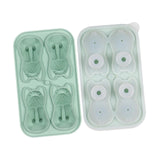 Maxbell Silicone Chilled Cube Tray DIY Funny 3D Pet Shaped for Lemonade Coffee Drink Green