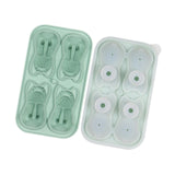 Maxbell Silicone Chilled Cube Tray DIY Funny 3D Pet Shaped for Lemonade Coffee Drink Green
