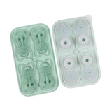 Maxbell Silicone Chilled Cube Tray DIY Funny 3D Pet Shaped for Lemonade Coffee Drink Green