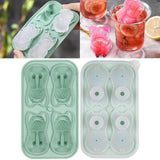 Maxbell Silicone Chilled Cube Tray DIY Funny 3D Pet Shaped for Lemonade Coffee Drink Green