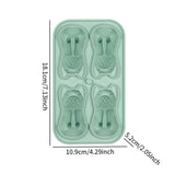 Maxbell Silicone Chilled Cube Tray DIY Funny 3D Pet Shaped for Lemonade Coffee Drink Green