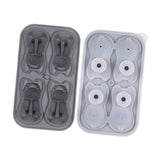 Maxbell Silicone Chilled Cube Tray DIY Funny 3D Pet Shaped for Lemonade Coffee Drink Gray