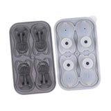 Maxbell Silicone Chilled Cube Tray DIY Funny 3D Pet Shaped for Lemonade Coffee Drink Gray