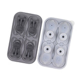 Maxbell Silicone Chilled Cube Tray DIY Funny 3D Pet Shaped for Lemonade Coffee Drink Gray