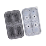 Maxbell Silicone Chilled Cube Tray DIY Funny 3D Pet Shaped for Lemonade Coffee Drink Gray