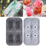 Maxbell Silicone Chilled Cube Tray DIY Funny 3D Pet Shaped for Lemonade Coffee Drink Gray